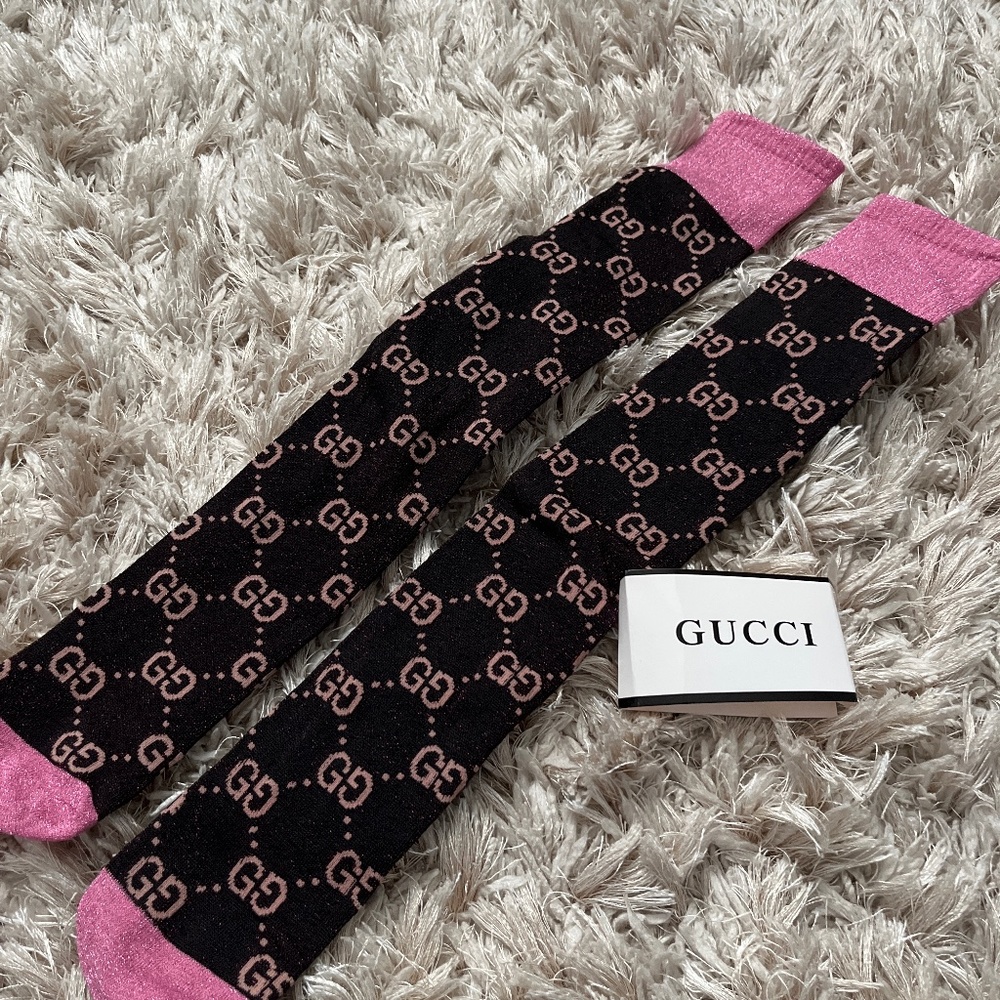GUCCI LAMÉ GG SOCKS